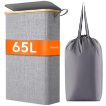 Cesto de roupa suja Lifewit 65L com tampa e bolsa removível cinza Cesto de roupa suja Lifewit 65L com tampa e bolsa removível cinza