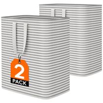 Cesto de roupa suja Lifewit Large Dobrável 100L x 2 Cinza