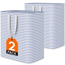 Cesto de roupa suja Lifewit Large dobrável 2x100L azul, pacote com 2