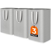 Cesto de roupa suja Lifewit Large Dobrável 3x80L Impermeável Cesto de roupa suja Lifewit Large Dobrável 3x80L Impermeável
