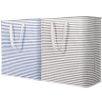 Cesto de roupa suja Lifewit Large Dobrável, pacote com 2 unidades, 200 L, cinza e azul