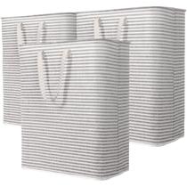 Cesto de roupa suja Lifewit Large Dobrável, Pacote com 3, 125 L, cinza