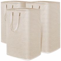 Cesto de roupa suja Lifewit Large Dobrável, Pacote com 3, 80 L, Preto Cesto de roupa suja Lifewit Large Dobrável, Pacote com 3, 80 L, Preto
