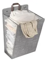 Cesto de Roupa Suja Limpa Dobrável Adesivo De Parede Organizador Quarto Banheiro Lavanderia