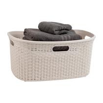Cesto de roupa suja Mind Reader 40L com tampa de plástico marfim Cesto de roupa suja Mind Reader 40L com tampa de plástico marfim
