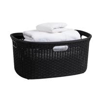 Cesto de roupa suja Mind Reader 40L Premium Wicker Design Preto