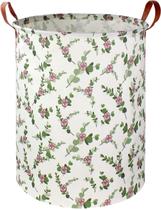 Cesto de roupa suja NTAOHAMPER, grande lona redonda, linho, eucalipto