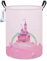 Cesto de roupa suja ONOEV Round Waterproof Storage Pink Castle