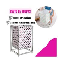 Cesto de Roupa Suja Organizador de Brinquedos Multiuso Dobrável Para Lavanderia Com Suporte Ferro Cesto de Roupa Suja Organizador de Brinquedos Multiuso Dobrável Para Lavanderia Com Suporte Ferro