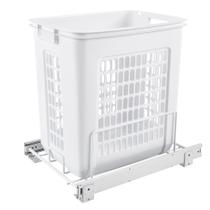 Cesto de roupa suja retrátil Rev-A-Shelf 36 x 50 cm branco em aço