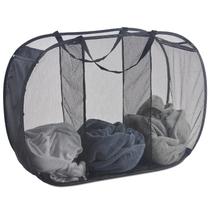 Cesto de roupa suja Seiritex Mesh Popup 3 compartimentos preto Cesto de roupa suja Seiritex Mesh Popup 3 compartimentos preto