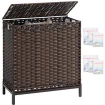 Cesto de roupa suja SETVSON 132L com tampa e 3 sacos de forro removíveis