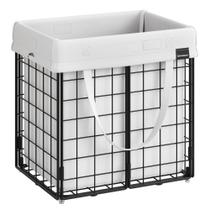 Cesto de roupa suja SONGMICS 50L dobrável com forro removível Cesto de roupa suja SONGMICS 50L dobrável com forro removível