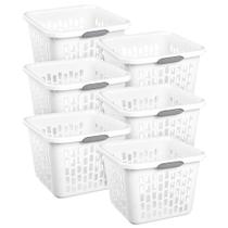 Cesto de roupa suja Sterilite 1,4L de plástico branco quadrado x6