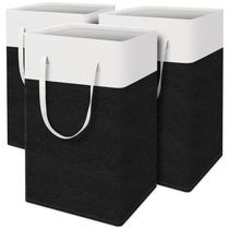 Cesto de roupa suja TasticTotes, pacote com 3 unidades, 75 litros, impermeável, preto Cesto de roupa suja TasticTotes, pacote com 3 unidades, 75 litros, impermeável, preto