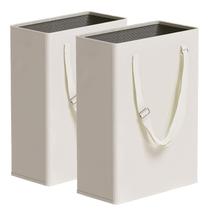 Cesto de roupa suja TECHMILLY Slim 45L com alças ajustáveis - bege Cesto de roupa suja TECHMILLY Slim 45L com alças ajustáveis - bege