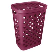 Cesto de roupa suja telado 47l com tampa para banheiro ou lavanderia - USUAL