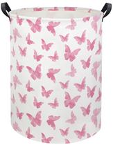 Cesto de roupa suja TIBAOLOVER Butterfly Pink 40x50cm Poliéster Cesto de roupa suja TIBAOLOVER Butterfly Pink 40x50cm Poliéster