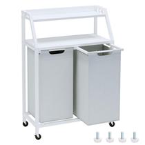 Cesto de roupa suja Timberer Laundry Sorter 2 seções 110L branco/cinza