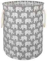 Cesto de roupa suja VAIVUSTO 50x40 cm Leve Canvas Elephant