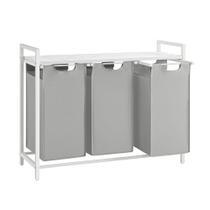 Cesto de roupa suja VASAGLE Laundry Sorter 3 x 40L Dove Grey