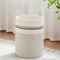 Cesto de roupa suja VIPOSCO Large Woven Rope 58L Stripe White