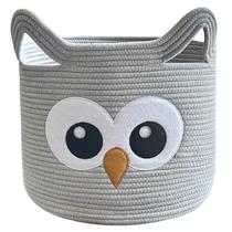 Cesto de roupa suja VK VKLIVING Owl Cotton Rope 40x36 cm Cesto de roupa suja VK VKLIVING Owl Cotton Rope 40x36 cm