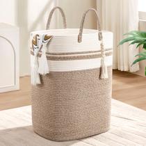 Cesto de roupa suja WENMER Woven Cotton 100L de capacidade marrom Cesto de roupa suja WENMER Woven Cotton 100L de capacidade marrom