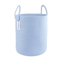 Cesto de Roupa Suja XUANGUO - Corda de Algodão - Azul Claro