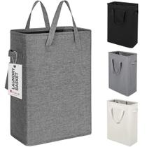 Cesto de roupa suja ZERO JET LAG Slim dobrável 45L cinza escuro