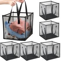 Cesto de roupa suja Zopeal Popup, pacote com 6, 32 cm com alças pretas Cesto de roupa suja Zopeal Popup, pacote com 6, 32 cm com alças pretas