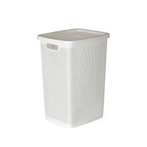 Cesto De Roupas 40 Litros Com Tampa Linea Branco 52 Cm