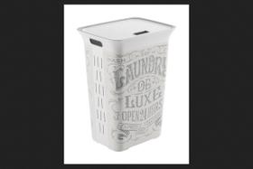 Cesto de roupas Abm Canada Inc., plástico branco