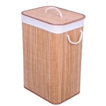 Cesto de Roupas Bambu Retangular Com Tampa 72L Banheiro Cesto de Roupas Bambu Retangular Com Tampa 72L Banheiro