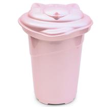 Cesto de roupas bebê organizador infantil com tampa plastibaby 36l - menino e menina