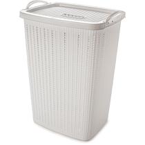 Cesto de Roupas c/ Trama Branco 40L Cesto de Roupas c/ Trama Branco 40L