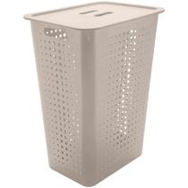 Cesto de Roupas com Tampa 47L Bege Ou Cesto de Roupas com Tampa 47L Bege Ou