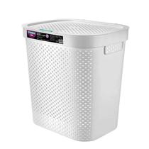 Cesto de roupas com tampa log premium 45 litros branco c 43 x l 35 x a 45 cm ref or52310 Cesto de roupas com tampa log premium 45 litros branco c 43 x l 35 x a 45 cm ref or52310