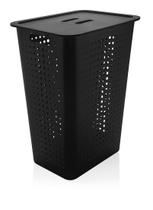 Cesto de Roupas com Tampa Preto CO570 OU