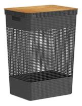 Cesto de Roupas Flex com Tampa de Bambu OU Grid Cesto de Roupas Flex com Tampa de Bambu OU Grid