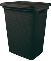 Cesto De Roupas Juta Preto 45 Litros Com Tampa 43X35X52Cm Cesto De Roupas Juta Preto 45 Litros Com Tampa 43X35X52Cm