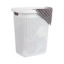Cesto de roupas Laundry Hamper Mind Reader Slim 50L branco