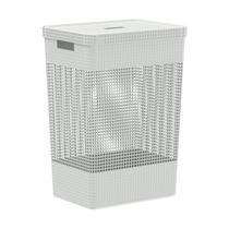 Cesto de roupas Ou 49L com tampa Linha Grid Cesto de roupas Ou 49L com tampa Linha Grid