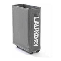 Cesto de Roupas Sujas Lavanderia com Rodinha 44 Litros Banheiro Quartos Armazénagem