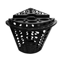 Cesto De Roupas Sujas Multiuso Telado Com Tampa 45L Preto Lavanderia Banheiro Brinquedo Cesto De Roupas Sujas Multiuso Telado Com Tampa 45L Preto Lavanderia Banheiro Brinquedo