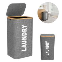 Cesto De Roupas Sujas Para Lavanderia Hotel 94L Dobrável