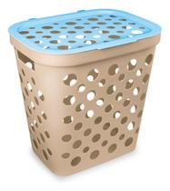 Cesto De Roupas Telado Bebê Multiuso 30 Litros Baby Com Tampa