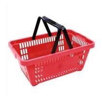 Cesto De Supermercado Vermelho Ms13 Fundo Vazado - Mercoplasa Cesto De Supermercado Vermelho Ms13 Fundo Vazado - Mercoplasa