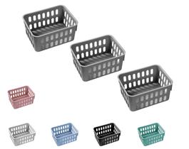 Cesto Decorativo Caixa Organizador Mini - Armario Kit Com 3 Cesto Decorativo Caixa Organizador Mini - Armario Kit Com 3