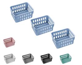 Cesto Decorativo Caixa Organizador Mini - Armario Kit Com 3